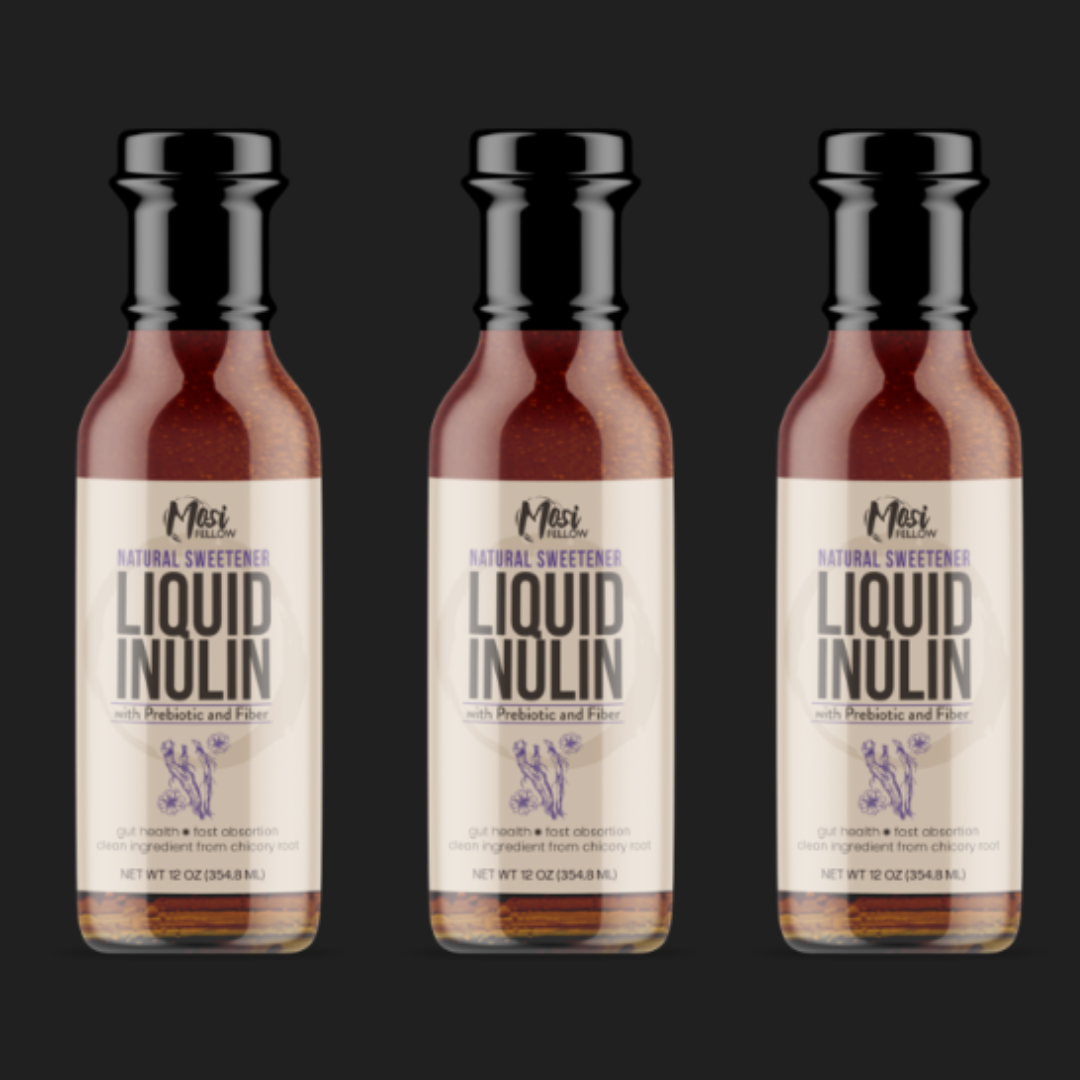 Inulin FOS Preobiotic Fiber Liquid Type from Chicory Root - 3 Bottles pack